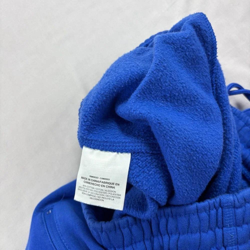 Air Jordan Jogger Sweatpants Mens Large Blue Tapered Spell Out Fleece Lounge